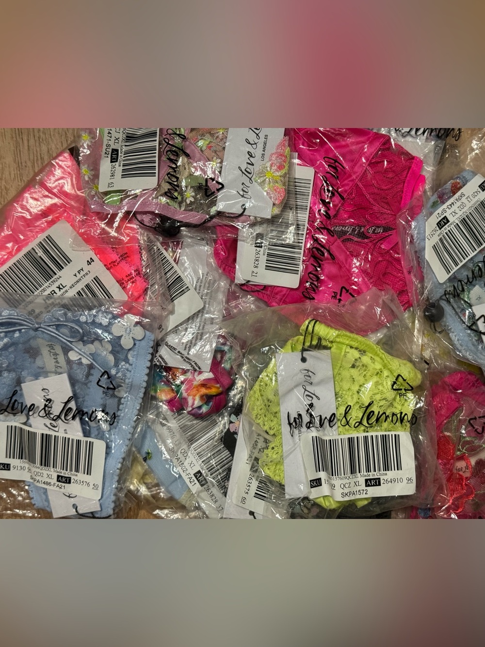 NEW Victoria’s Secret For Love & Lemons Thong Panties Mystery Box 3/$28 Size XL